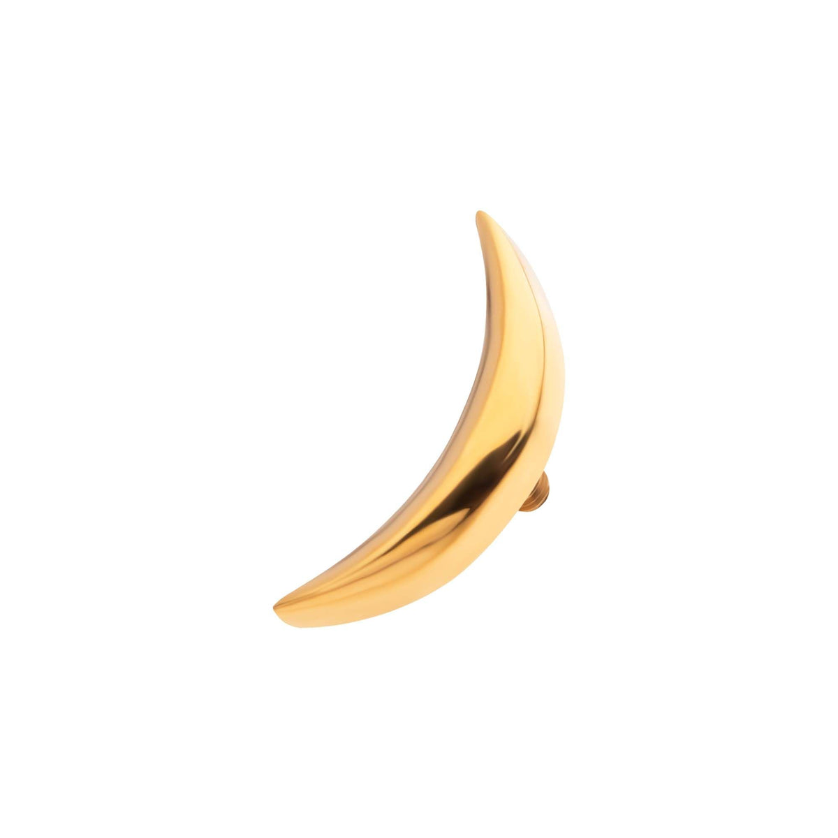 24Kt Gold PVD Titanium Internally Threaded Dome Moon Top tip24ktd58-16 -Rebel Bod-RebelBod