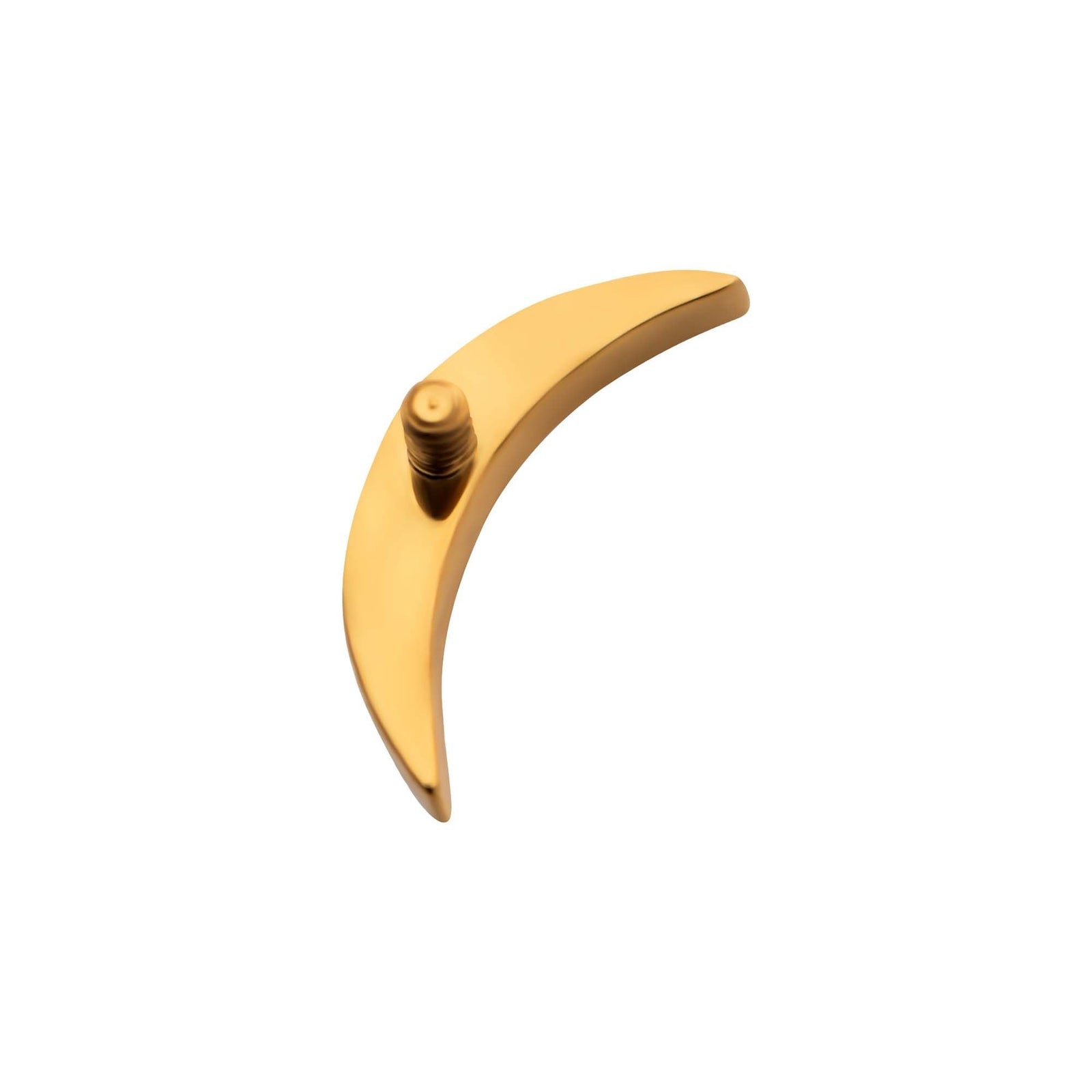 24Kt Gold PVD Titanium Internally Threaded Dome Moon Top tip24ktd58-16 -Rebel Bod-RebelBod