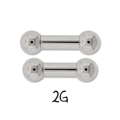 2G Internally Threaded Titanium Barbell - 1 Piece