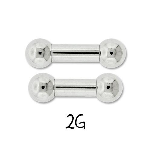STRAIGHT BARBELL 2g Steel Internally Threaded Barbells - 1 Piece -Rebel Bod-RebelBod