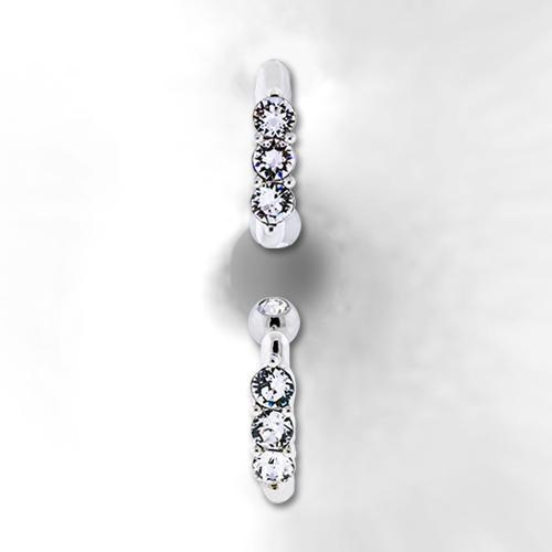 Belly Ring - Reverse 3 Gem Top Drop Belly Ring - 1 Piece + -Rebel Bod-RebelBod