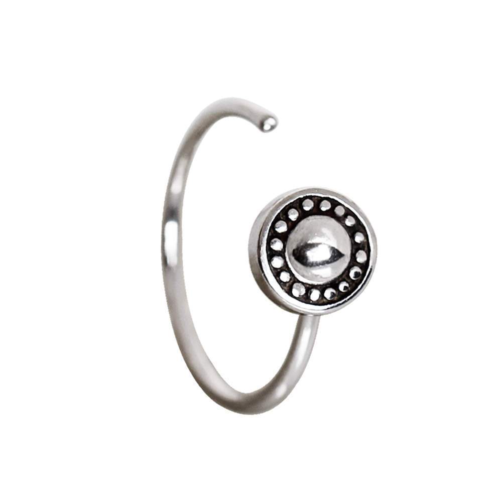 Circular Ornate Nose C-Shape Nose Hoop