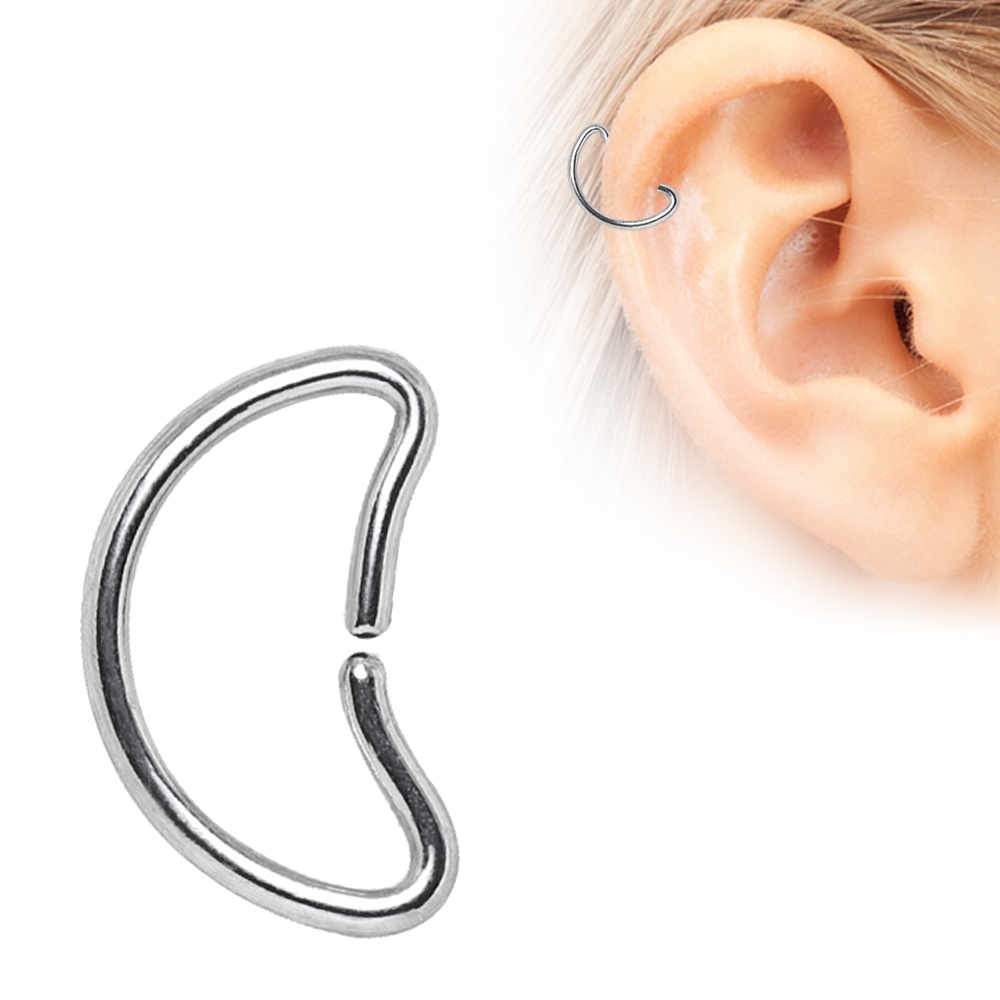 Crescent Moon Cartilage Earring Bendable Ring - 1 Piece
