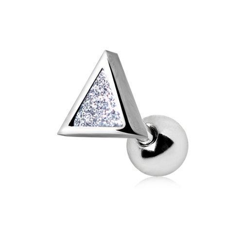CZ Dust Triangle Cartilage Barbell Earring - 1 Piece