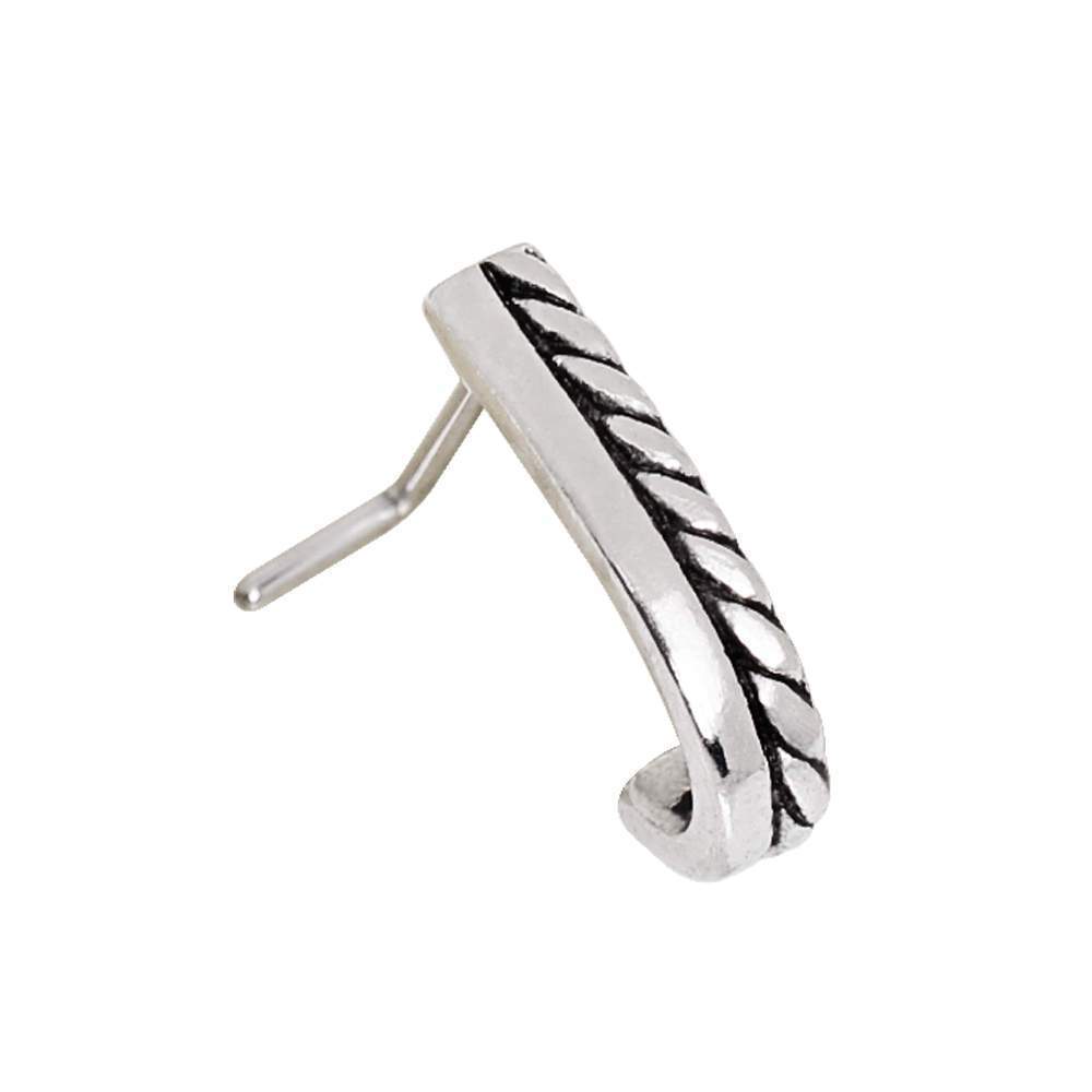 Nose Ring - Nose Curve 316L Stainless Steel Double Band L-Bend Half Nose Ring -Rebel Bod-RebelBod