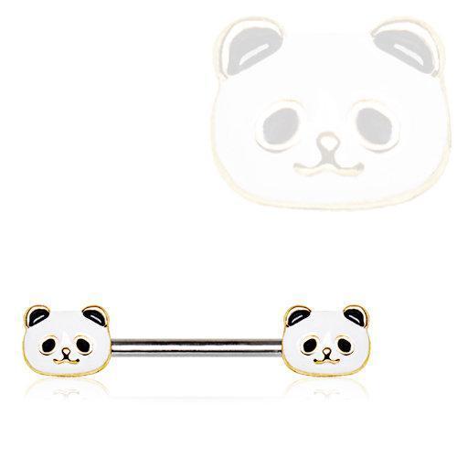 Golden Panda Nipple Barbell - 1 Piece