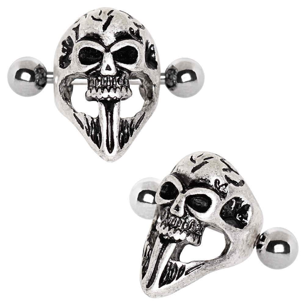 Skull Ear Cuff Cartilage Earring Stainless Steel Men