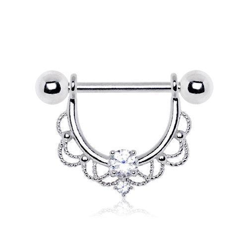 Royalty Ornate Nipple Ring Piece Rebel Bod