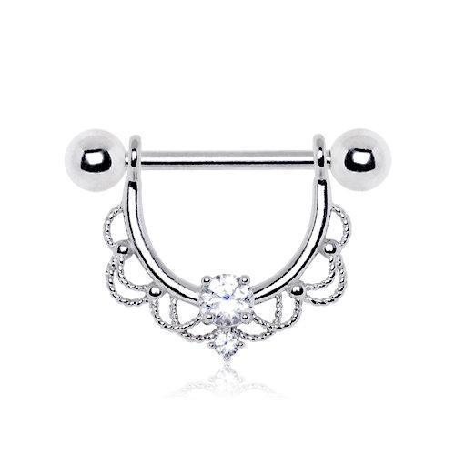 Royalty Ornate Nipple Ring - 1 Piece