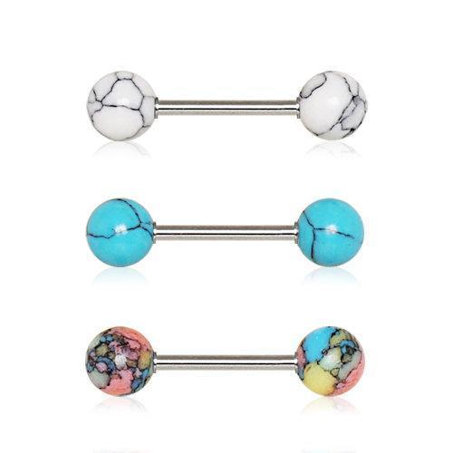 Nipple Barbell Stone - 1 Piece