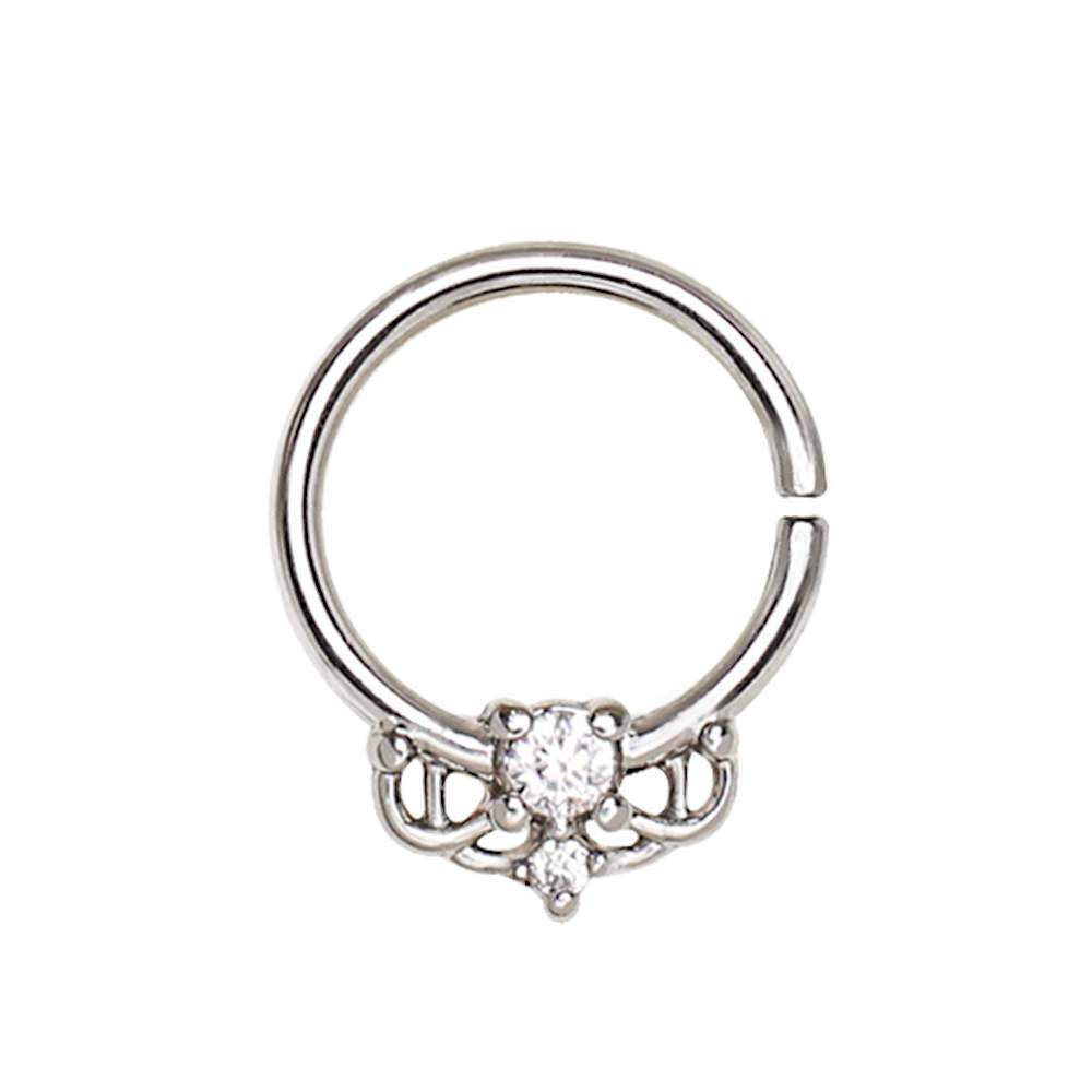 Ornate Seamless Ring / Septum Ring Bendable Ring - 1 Piece