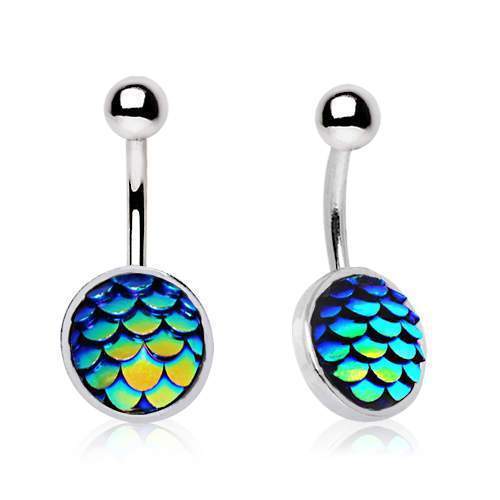 Rainbow Scales Navel Ring