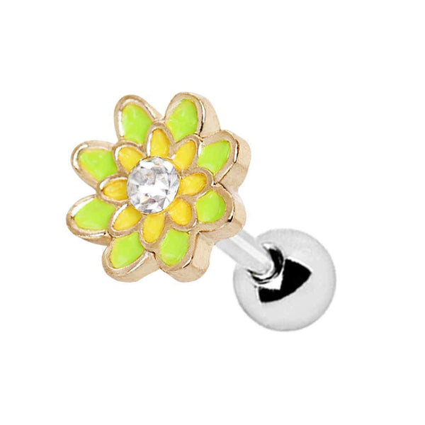 Spring Flower Cartilage Barbell Earring Piece Rebel Bod
