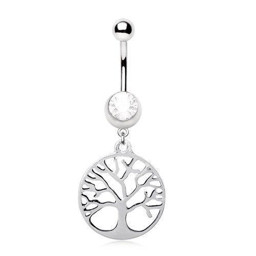 Tree of Life Dangle Navel Ring