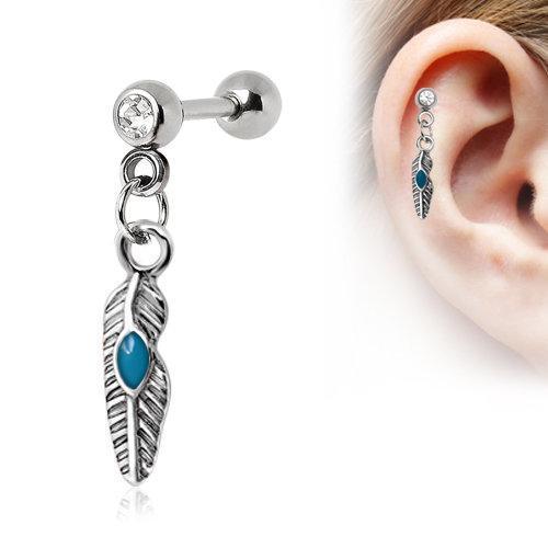 Tribal Feather Cartilage Earring - 1 Piece