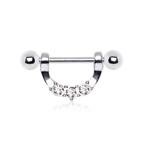 Triple Gem Nipple Shield Jewelry - 1 Piece