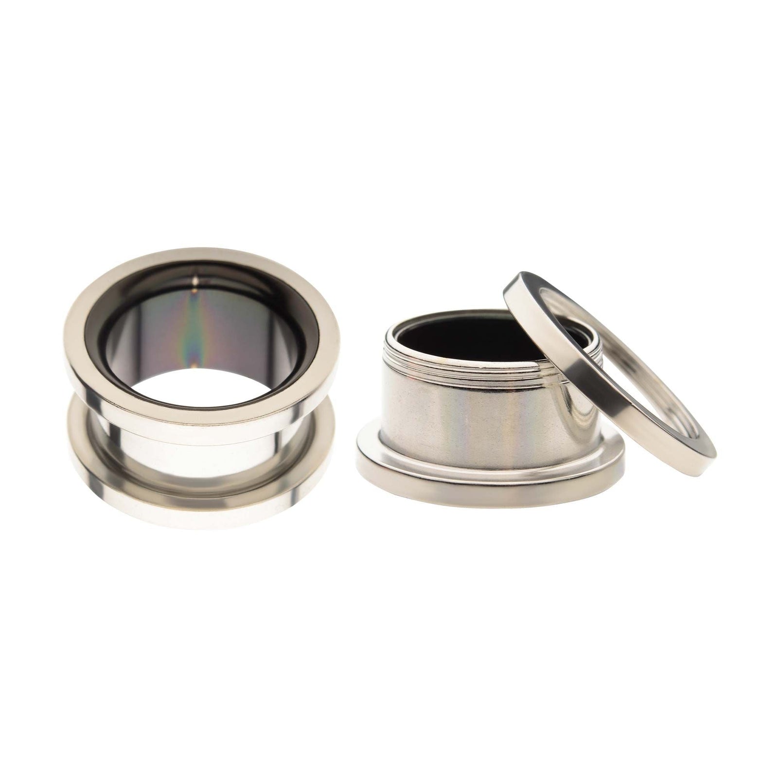 TBD-Plugs 316L Steel Black PVD Inside Tunnel Screw Fit Plug -Rebel Bod-RebelBod