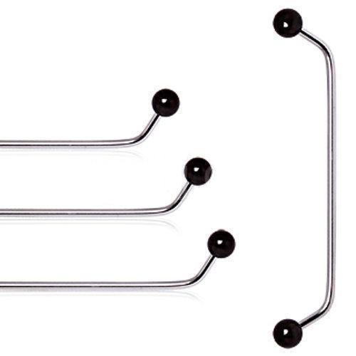 45 Degree Surface Barbell Black PVD Plated Balls