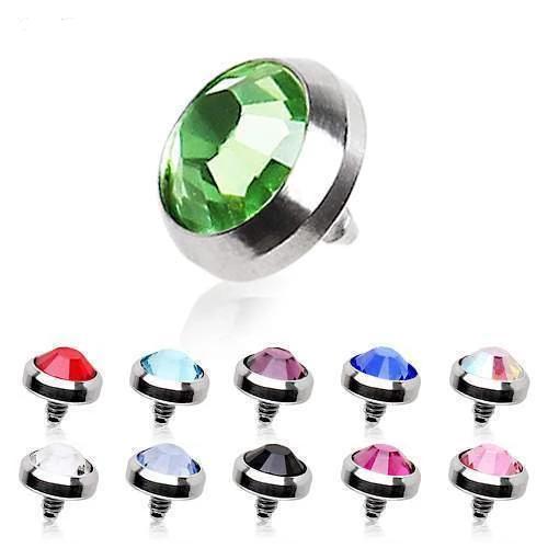 4mm Flat Dermal Top Gem 4mm