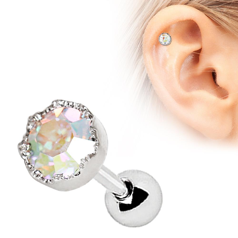 Adorned Aurora Cartilage Barbell Earring - 1 Piece
