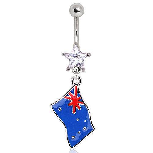 Australia Flag Navel Ring