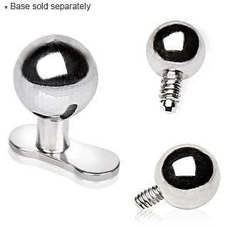 BodyJewelryOnline 14g Dermal Anchor Set - 11 Tops & Bases With Clear CZ, 316L Surgical Steel (22 Pcs)