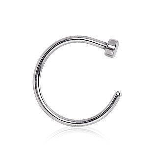 Nose Ring - C-Shaped Nose Ring 316L Surgical Steel C-Shape Nose Hoop Ring -Rebel Bod-RebelBod
