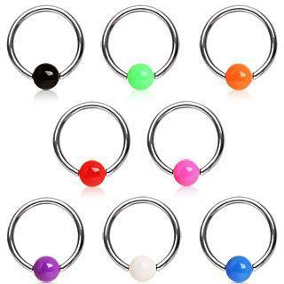 Captive Bead Ring Solid UV Ball