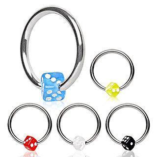 Captive Bead Ring UV Dice Ball