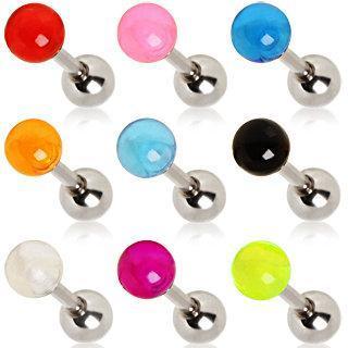 Cartilage Barbell Earring UV Ball - 1 Piece