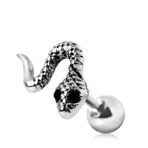 Cute Baby Snake Cartilage Barbell Earring - 1 Piece