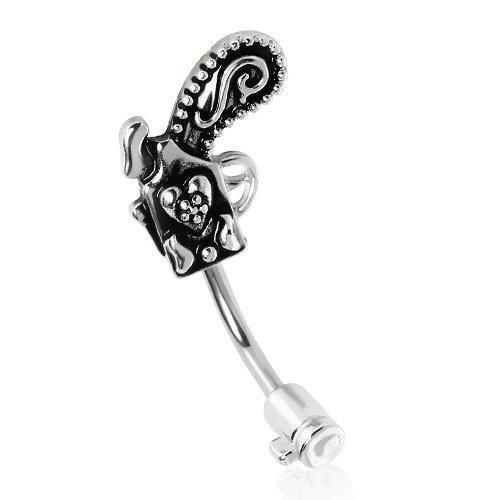 Decorative Pistol Navel Ring