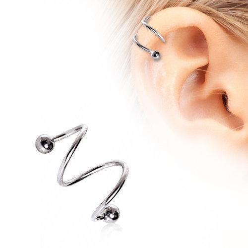 Doulbe Coil Twist Ear Cuff - 1 Piece
