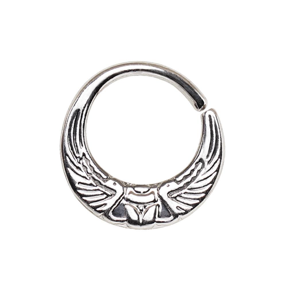 Egyptian Winged Sun Seamless Ring / Cartilage Earring Bendable Ring - 1 Piece
