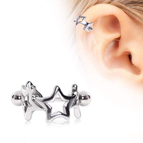 Four Star Ear Cuff Cartilage Cuff - 1 Piece