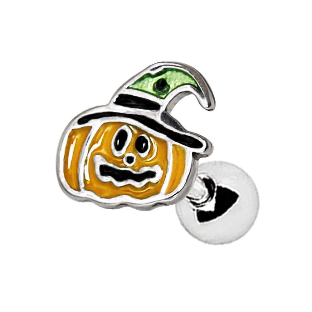 Halloween Pumpkin Cartilage Barbell Earring - 1 Piece