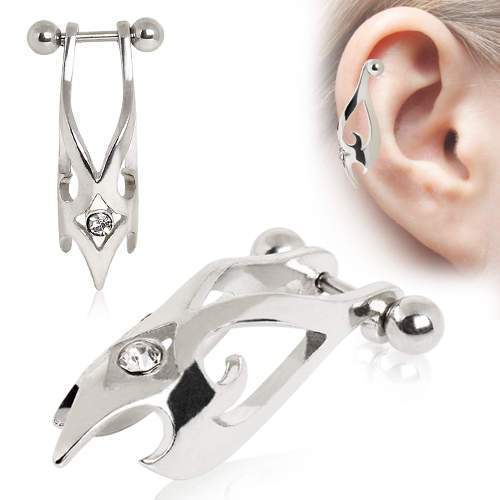 316L Surgical Steel Hawk Ear Cuff Cartilage Earring - 1 Piece