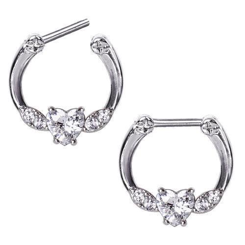 Heart Gem Septum Clicker / Daith Clicker - 1 Piece