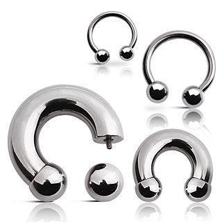 CIRCULAR BARBELL | HORSESHOE 316L Surgical Steel Horse Shoes Circular Barbell with Ball -Rebel Bod-RebelBod