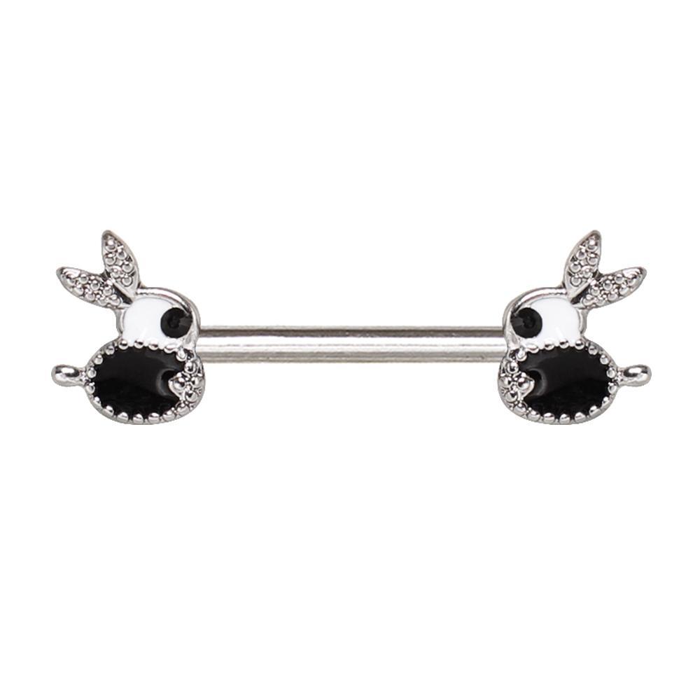 Jeweled Bunny Nipple Barbell - 1 Piece