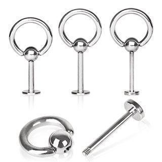 Labret Studs 316L Surgical Steel Labret with Slave Ring Ball -Rebel Bod-RebelBod