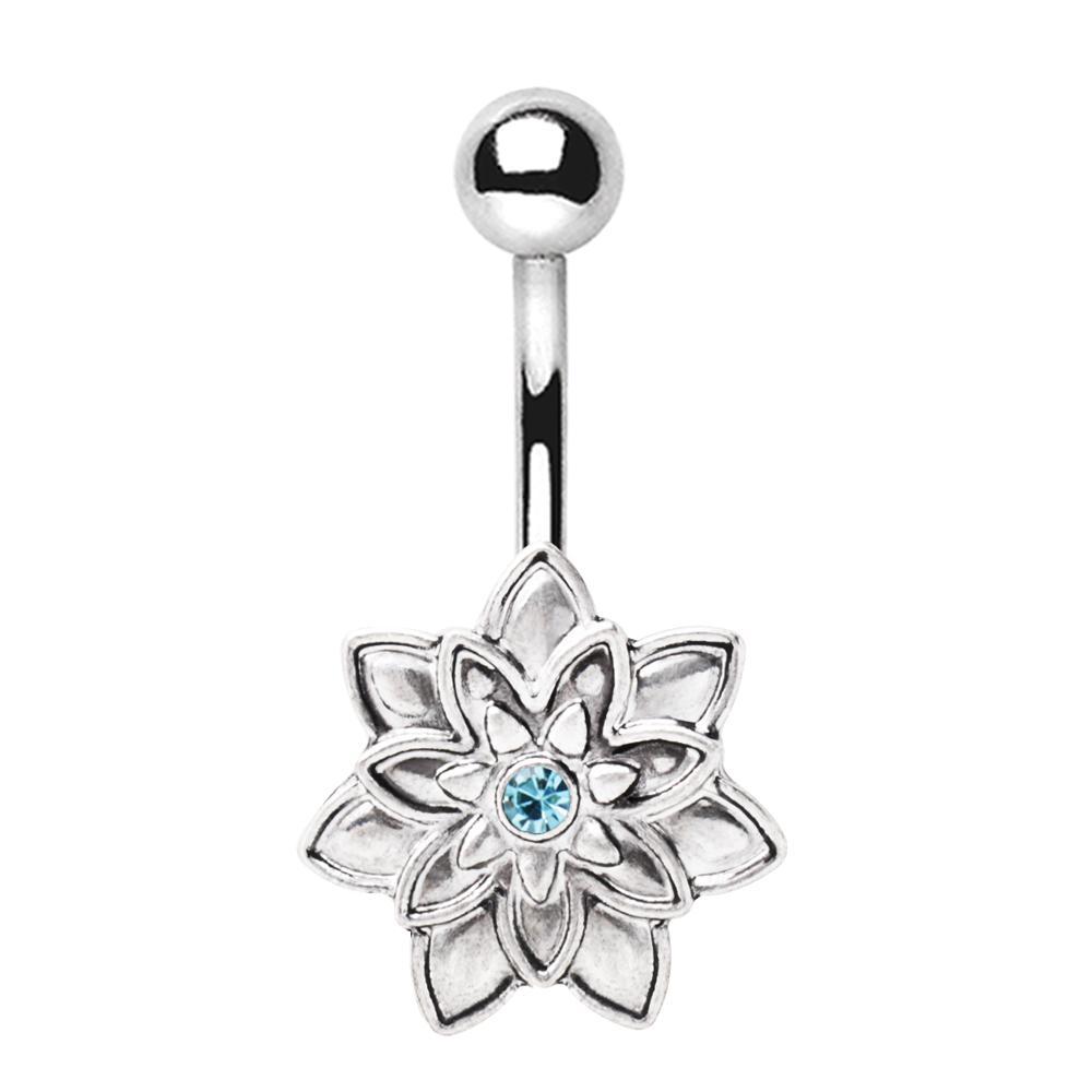 Lotus Flower Navel Ring