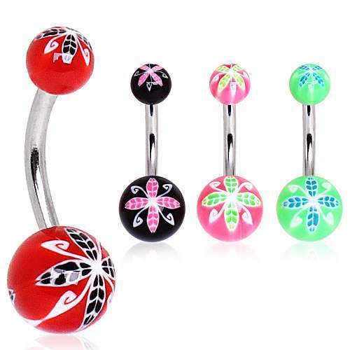 Navel Ring Designed Acrylic Balls