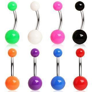 Navel Ring Solid UV Balls