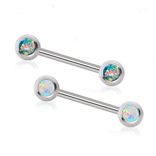 Nipple Barbell Press Fit Opal - 1 Piece