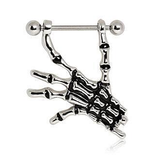 Nipple Shield Jewelry Skeleton Hand - 1 Piece