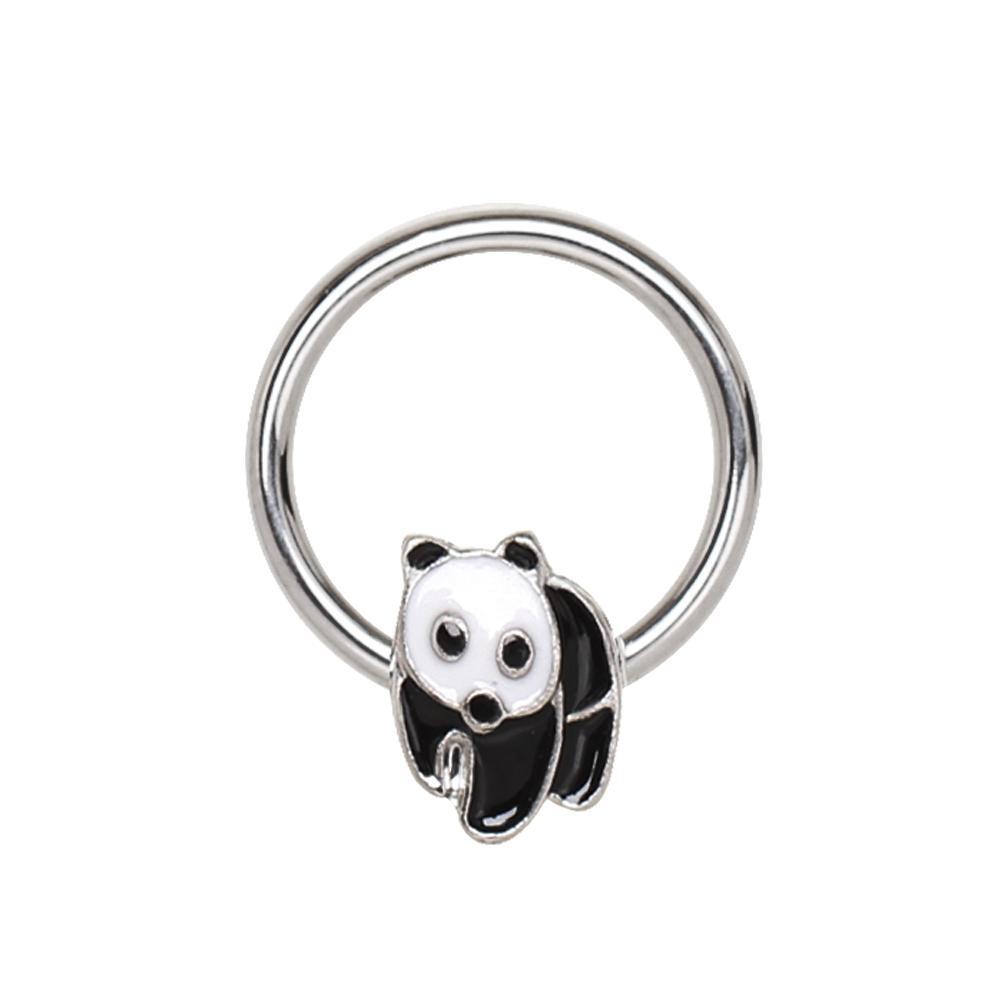 Panda Snap-in Captive Bead Ring / Septum Ring