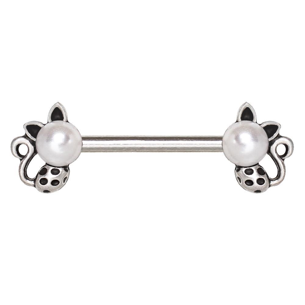 Pearl Spotted Cat Nipple Bar - 1 Piece