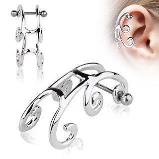 Cartilage Earring - Cartilage Barbell 316L Surgical Steel Sleigh Cartilage Earring - 1 Piece -Rebel Bod-RebelBod