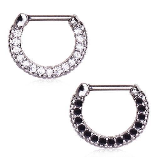 Sparkly Gemmed Septum Clicker / Daith Clicker - 1 Piece